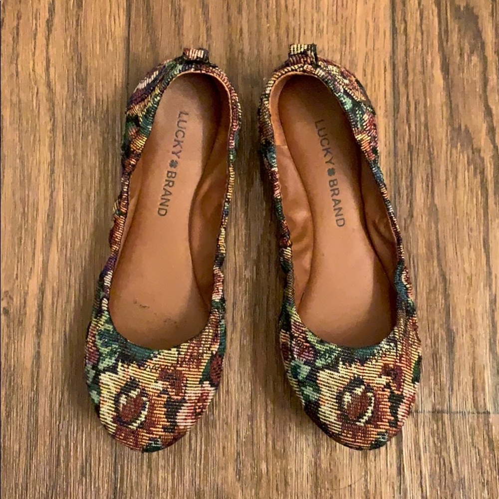 Lucky Brand Floral Print Flats
